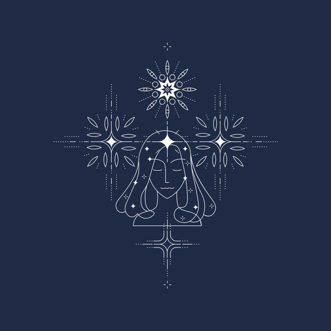 Virgo Doodle-None-Fleece-Blanket-MaxoArt