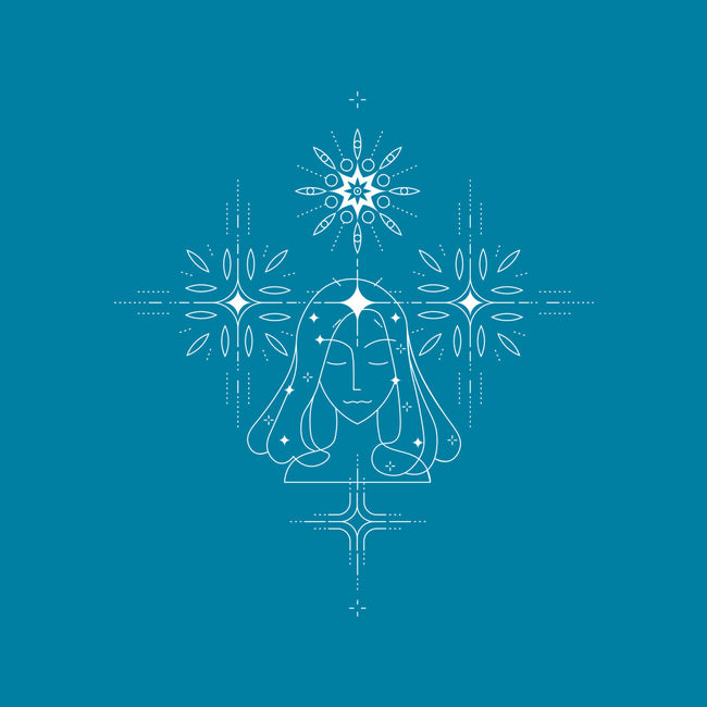Virgo Doodle-None-Fleece-Blanket-MaxoArt