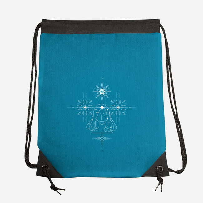 Virgo Doodle-None-Drawstring-Bag-MaxoArt