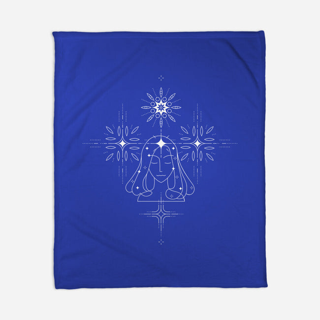 Virgo Doodle-None-Fleece-Blanket-MaxoArt