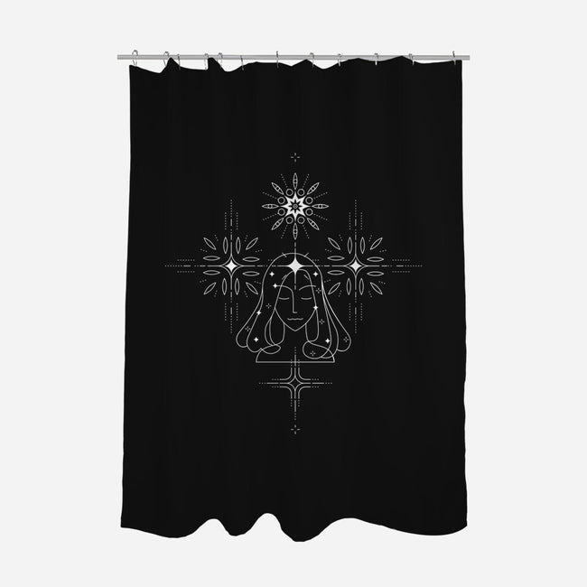 Virgo Doodle-None-Polyester-Shower Curtain-MaxoArt