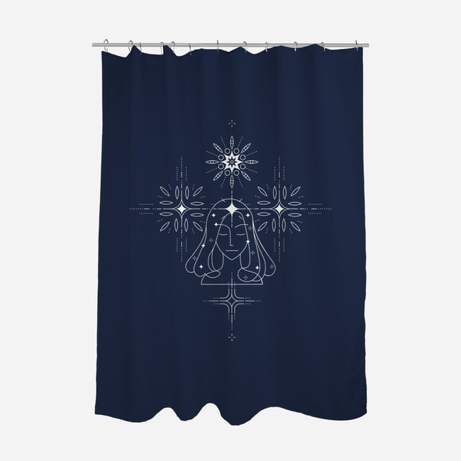 Virgo Doodle-None-Polyester-Shower Curtain-MaxoArt