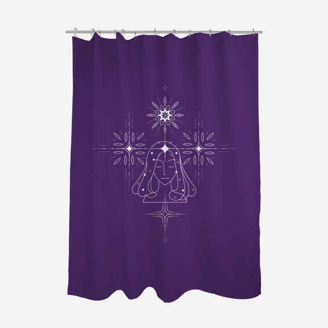 Virgo Doodle-None-Polyester-Shower Curtain-MaxoArt