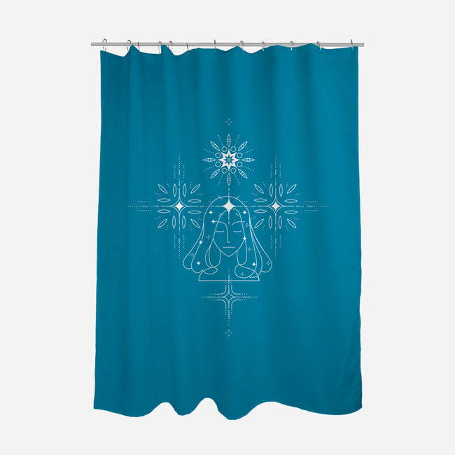 Virgo Doodle-None-Polyester-Shower Curtain-MaxoArt