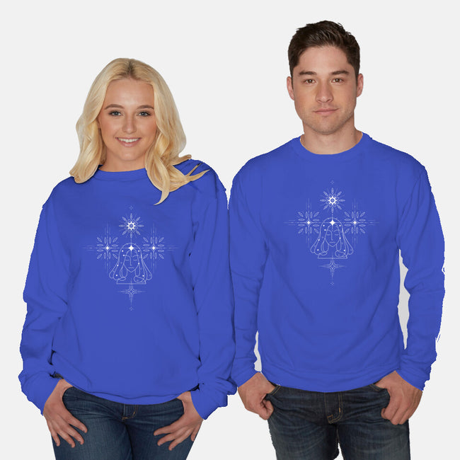 Virgo Doodle-Unisex-Crew Neck-Sweatshirt-MaxoArt