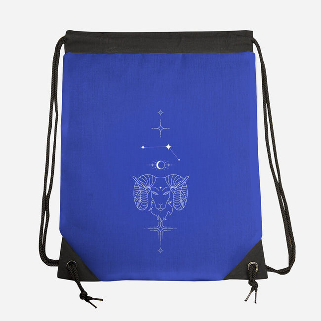 Aries Doodle-None-Drawstring-Bag-MaxoArt