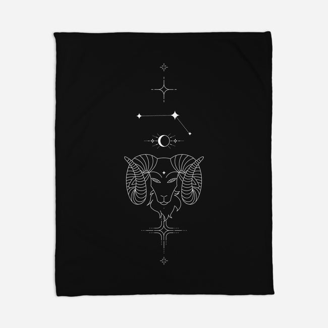 Aries Doodle-None-Fleece-Blanket-MaxoArt