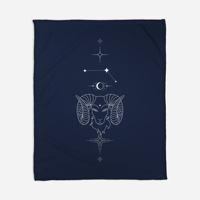 Aries Doodle-None-Fleece-Blanket-MaxoArt
