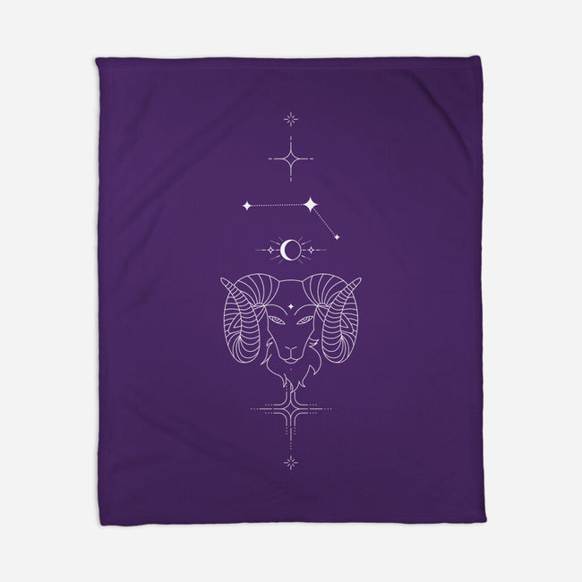 Aries Doodle-None-Fleece-Blanket-MaxoArt