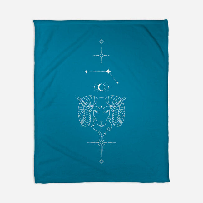 Aries Doodle-None-Fleece-Blanket-MaxoArt