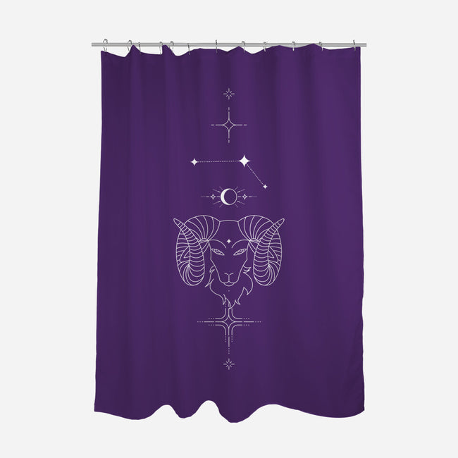 Aries Doodle-None-Polyester-Shower Curtain-MaxoArt
