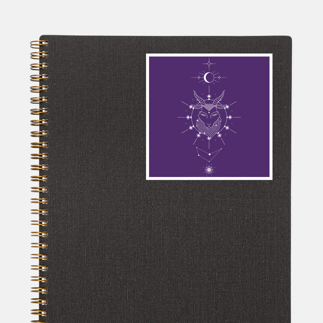 Capricorn Doodle-None-Glossy-Sticker-MaxoArt