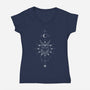 Capricorn Doodle-Womens-V-Neck-Tee-MaxoArt