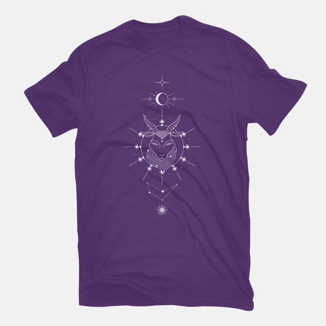 Capricorn Doodle-Womens-Basic-Tee-MaxoArt