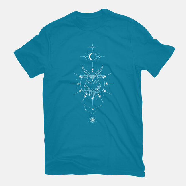 Capricorn Doodle-Womens-Basic-Tee-MaxoArt