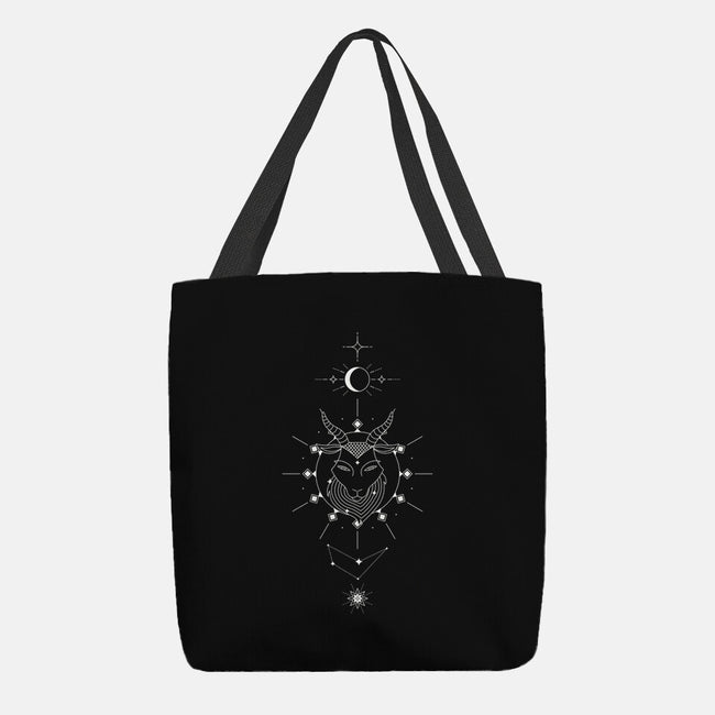 Capricorn Doodle-None-Basic Tote-Bag-MaxoArt