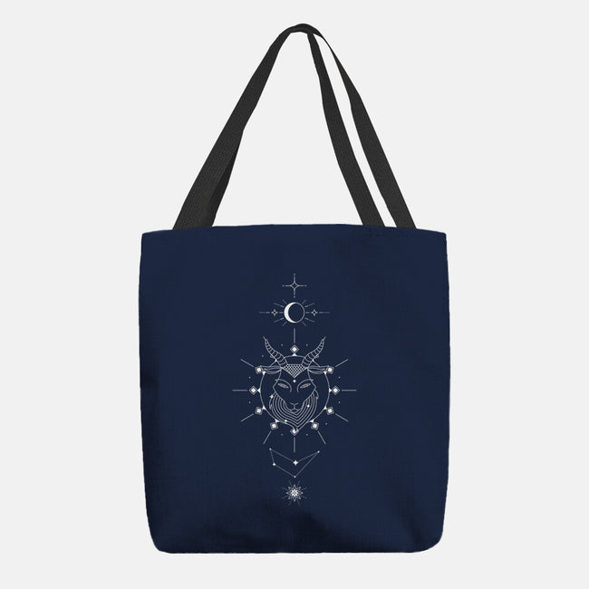 Capricorn Doodle-None-Basic Tote-Bag-MaxoArt