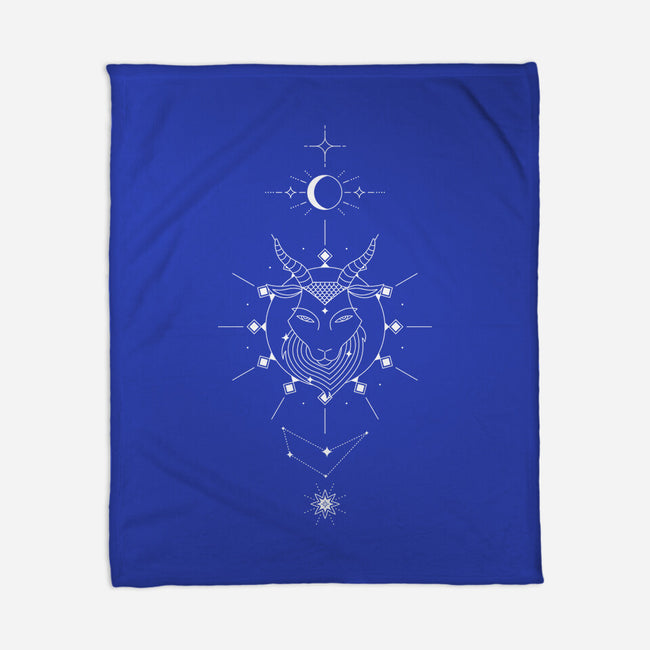 Capricorn Doodle-None-Fleece-Blanket-MaxoArt