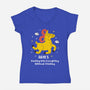 Rushing Into Everything-Womens-V-Neck-Tee-MaxoArt