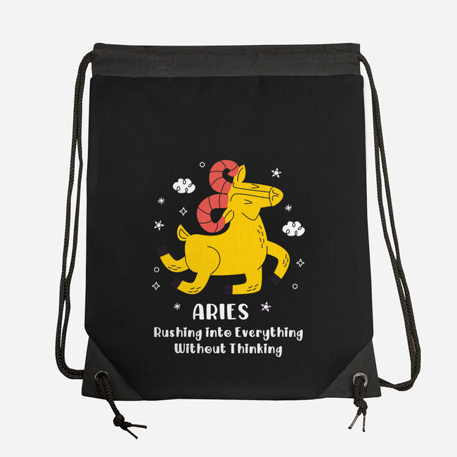Rushing Into Everything-None-Drawstring-Bag-MaxoArt