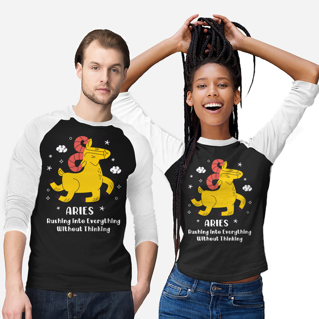 Rushing Into Everything-Unisex-Baseball-Tee-MaxoArt