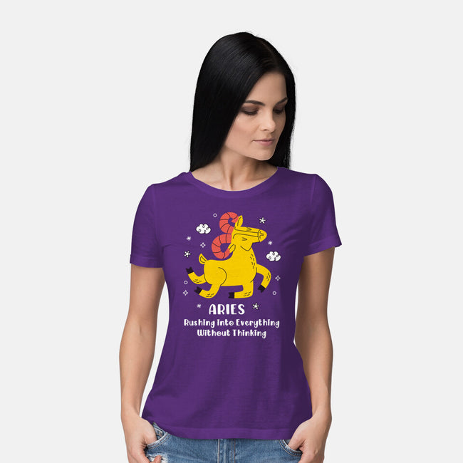 Rushing Into Everything-Womens-Basic-Tee-MaxoArt