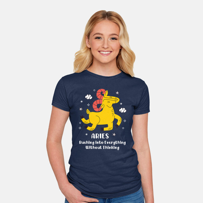 Rushing Into Everything-Womens-Fitted-Tee-MaxoArt