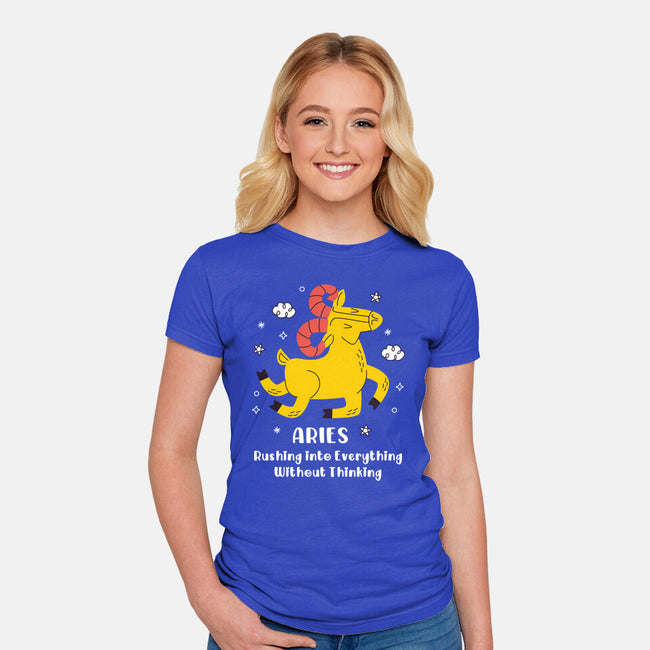 Rushing Into Everything-Womens-Fitted-Tee-MaxoArt