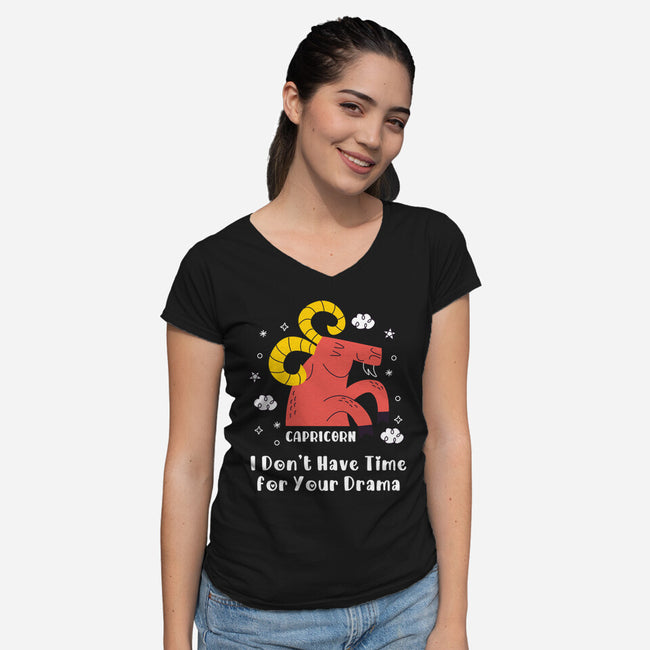I Don’t Have Time For Your Drama-Womens-V-Neck-Tee-MaxoArt