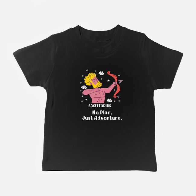 No Plan Just Adventure Zodiac-Baby-Basic-Tee-MaxoArt