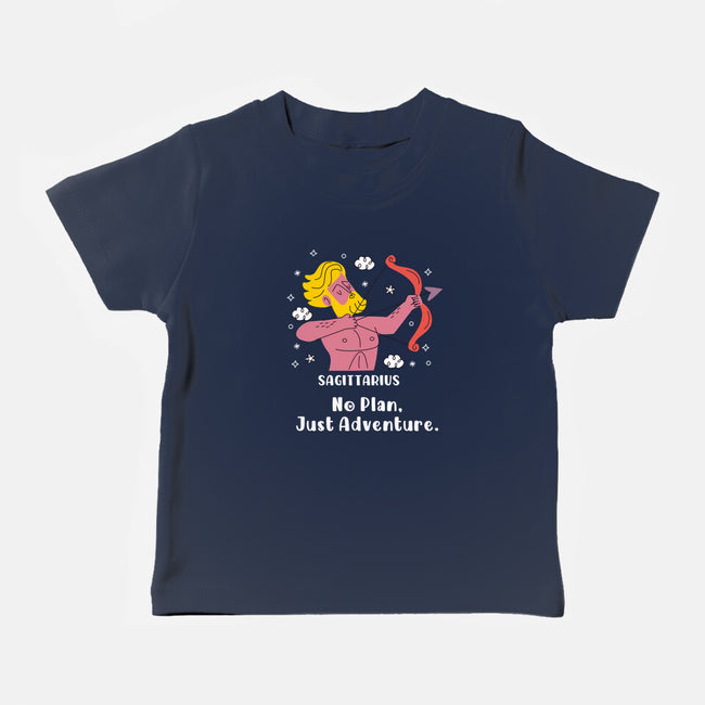 No Plan Just Adventure Zodiac-Baby-Basic-Tee-MaxoArt