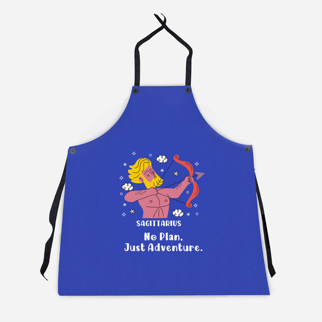 No Plan Just Adventure Zodiac-Unisex-Kitchen-Apron-MaxoArt