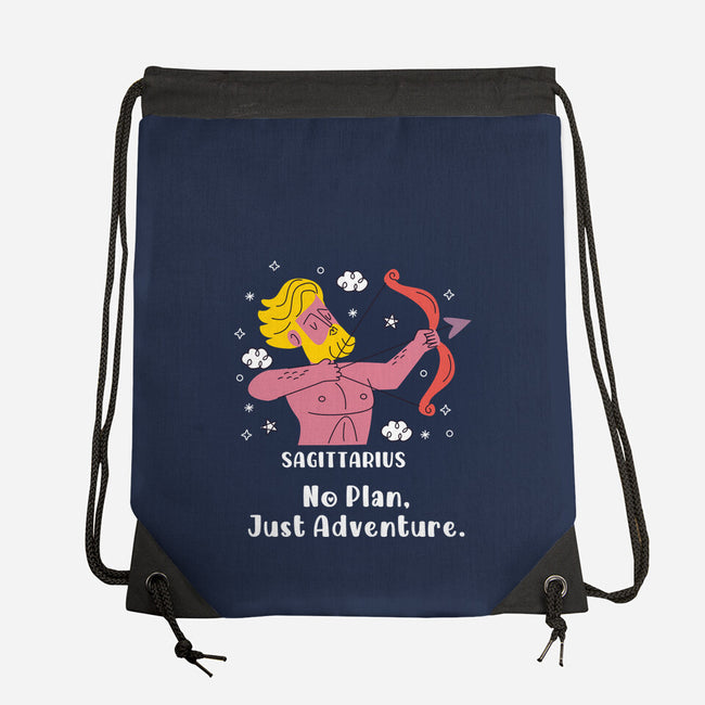 No Plan Just Adventure Zodiac-None-Drawstring-Bag-MaxoArt