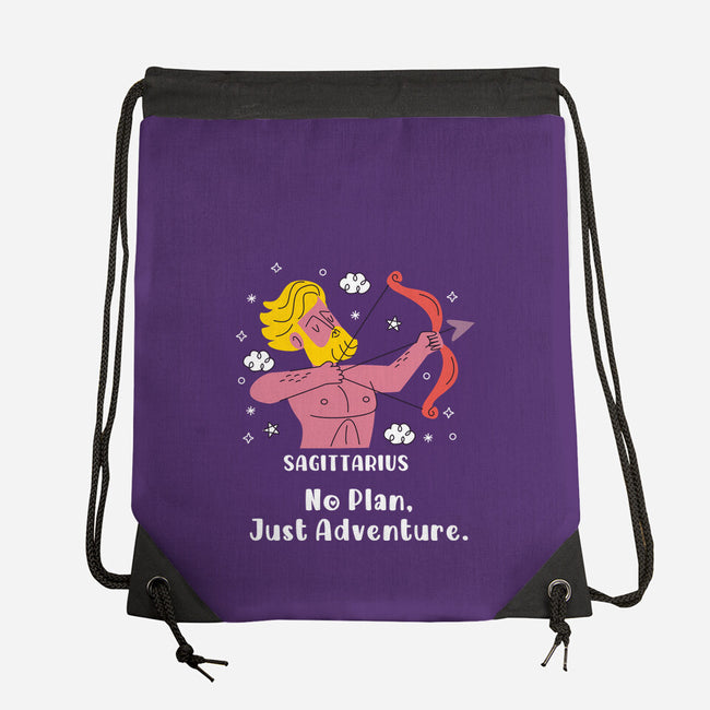No Plan Just Adventure Zodiac-None-Drawstring-Bag-MaxoArt