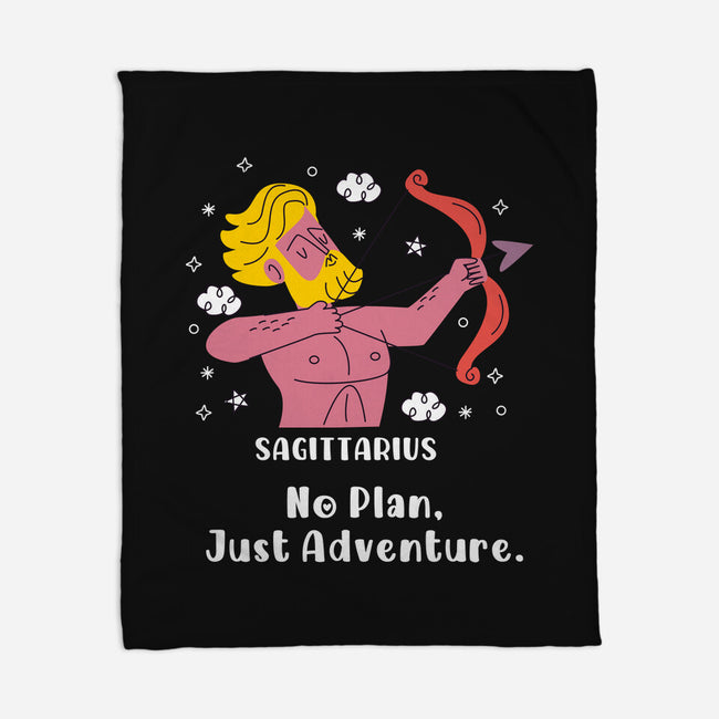 No Plan Just Adventure Zodiac-None-Fleece-Blanket-MaxoArt