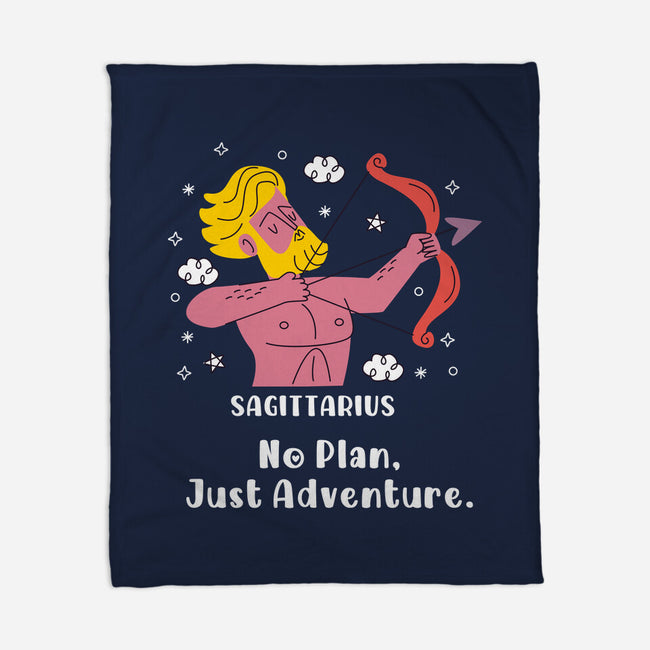 No Plan Just Adventure Zodiac-None-Fleece-Blanket-MaxoArt