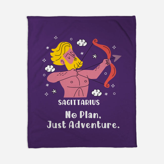 No Plan Just Adventure Zodiac-None-Fleece-Blanket-MaxoArt