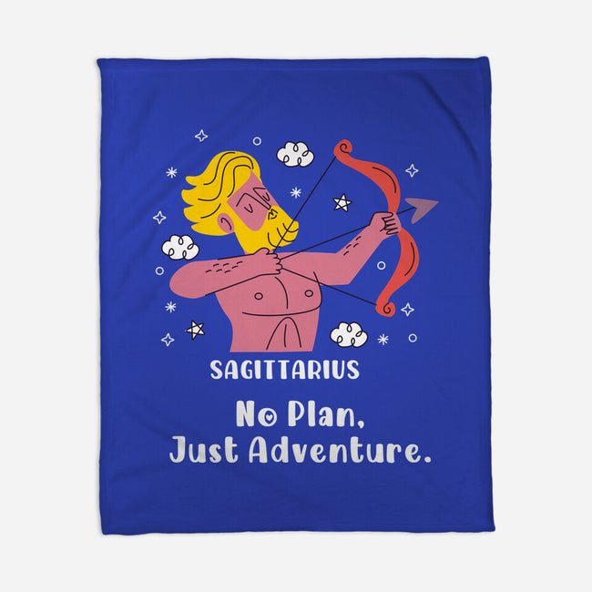 No Plan Just Adventure Zodiac-None-Fleece-Blanket-MaxoArt