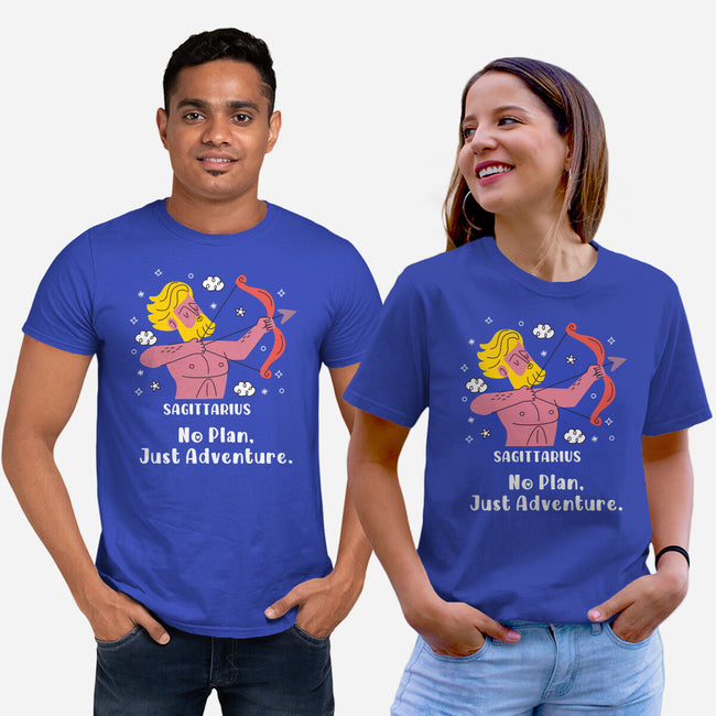No Plan Just Adventure Zodiac-Unisex-Basic-Tee-MaxoArt