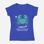Crabby On The Outside-Womens-V-Neck-Tee-MaxoArt