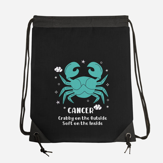 Crabby On The Outside-None-Drawstring-Bag-MaxoArt