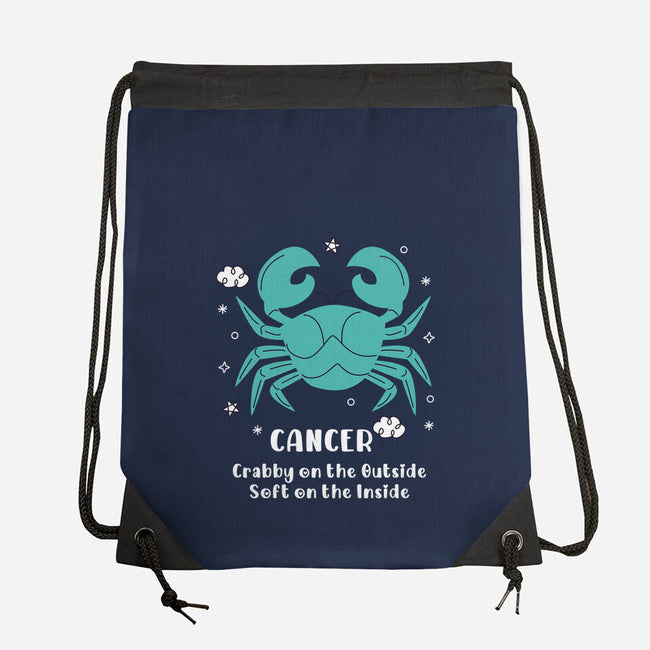 Crabby On The Outside-None-Drawstring-Bag-MaxoArt