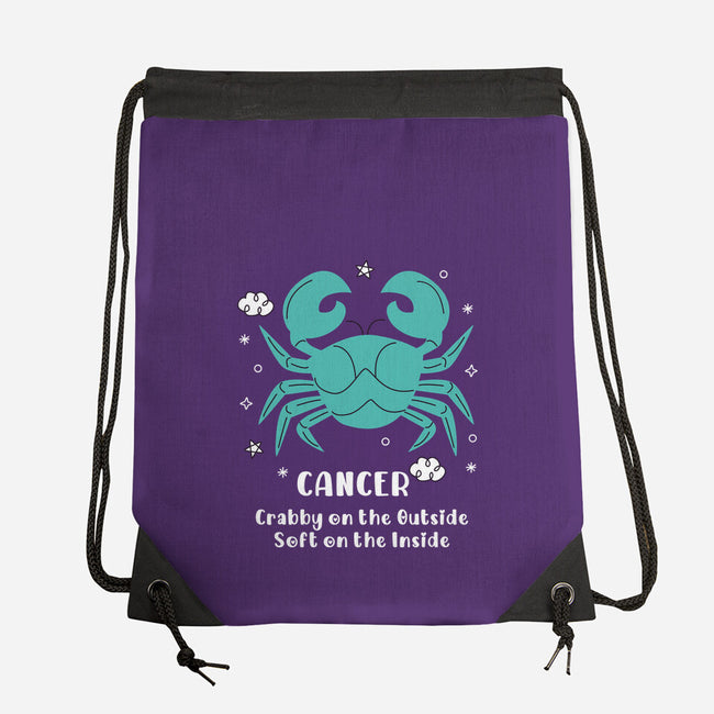 Crabby On The Outside-None-Drawstring-Bag-MaxoArt