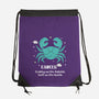 Crabby On The Outside-None-Drawstring-Bag-MaxoArt