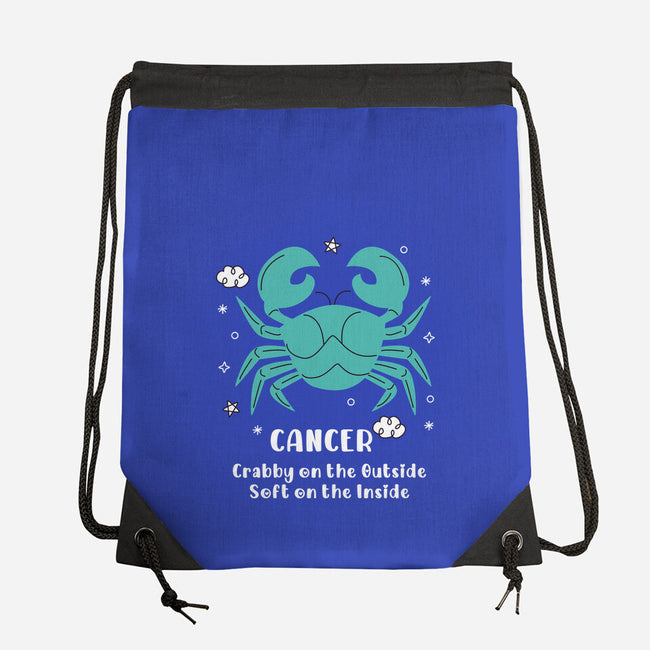 Crabby On The Outside-None-Drawstring-Bag-MaxoArt