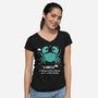 Crabby On The Outside-Womens-V-Neck-Tee-MaxoArt