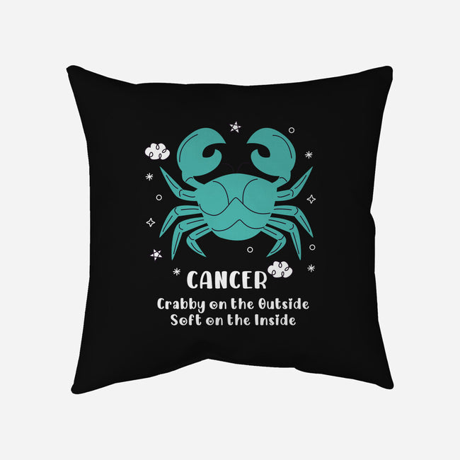 Crabby On The Outside-None-Removable Cover w Insert-Throw Pillow-MaxoArt
