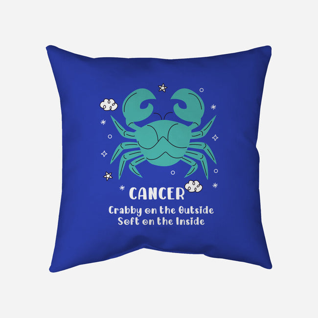 Crabby On The Outside-None-Removable Cover w Insert-Throw Pillow-MaxoArt