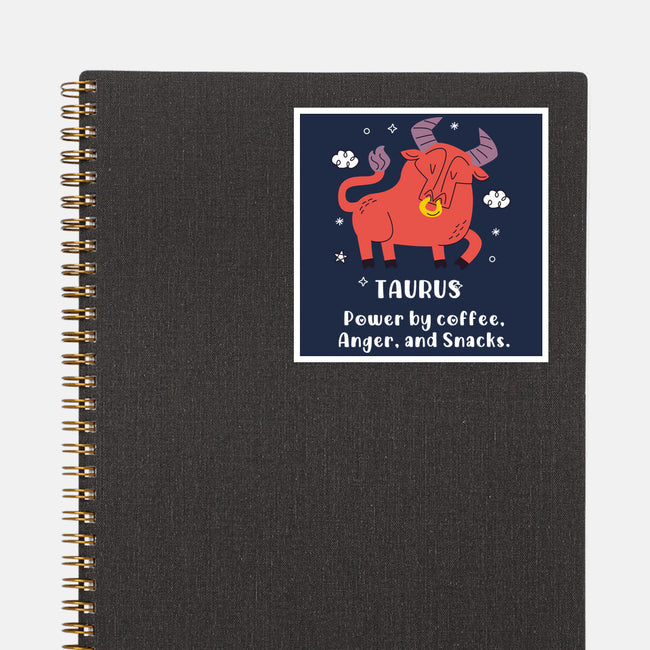 Powered By Coffee Anger And Snacks-None-Glossy-Sticker-MaxoArt