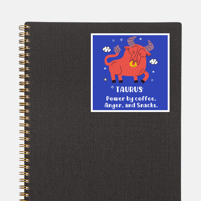 Powered By Coffee Anger And Snacks-None-Glossy-Sticker-MaxoArt